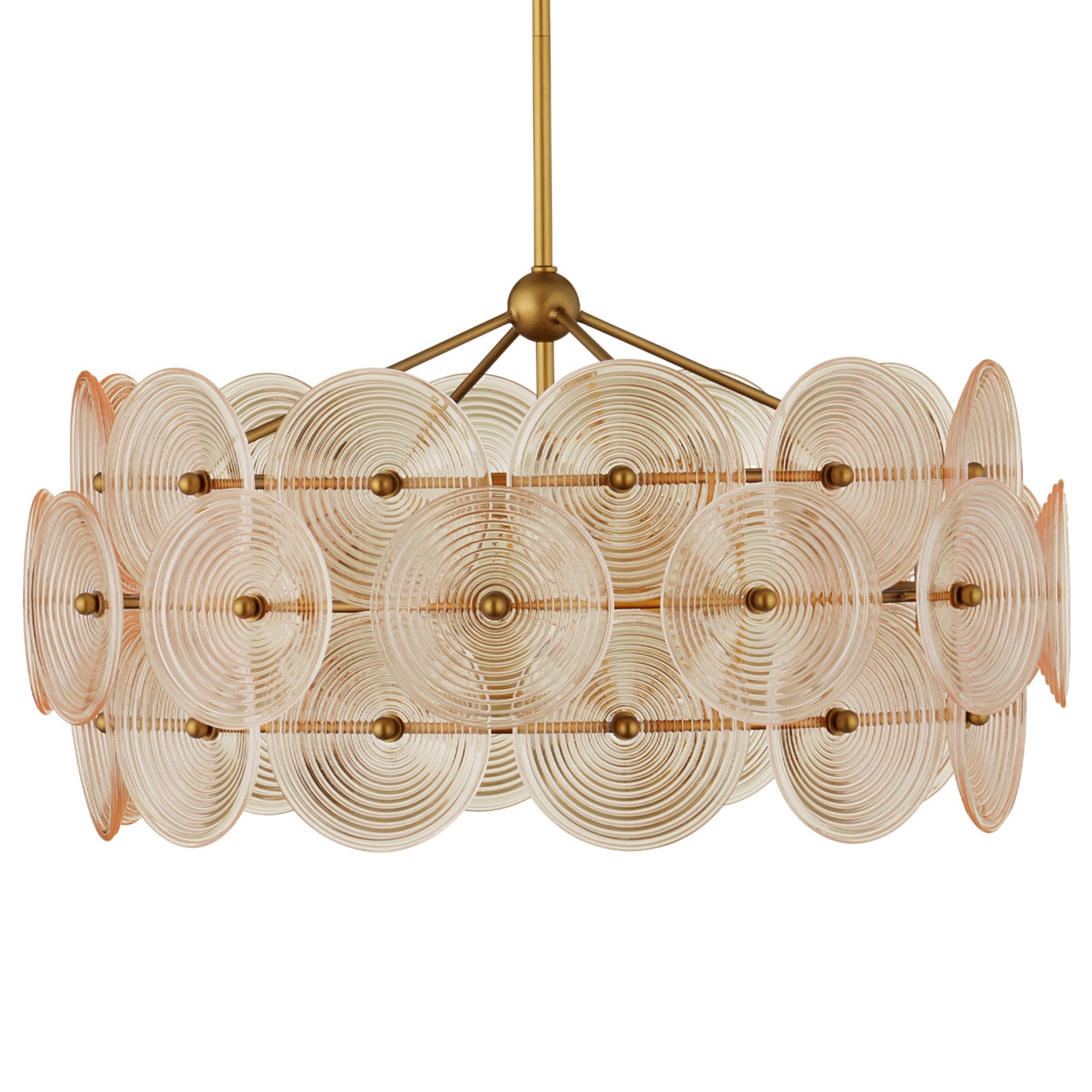 Currey & Co Whirlwind Gold Medium Chandelier