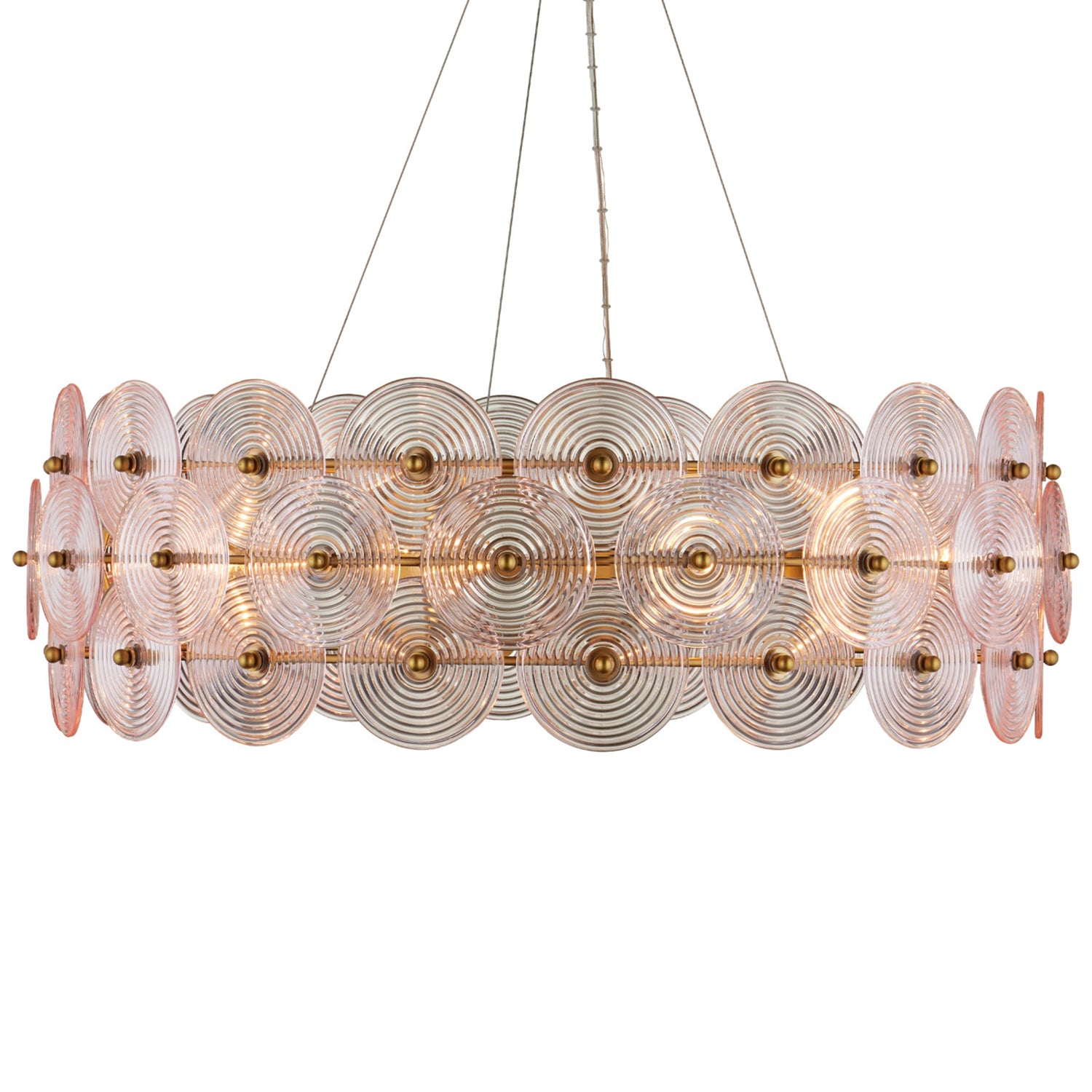 Currey & Co Whirlwind Pink Large Chandelier