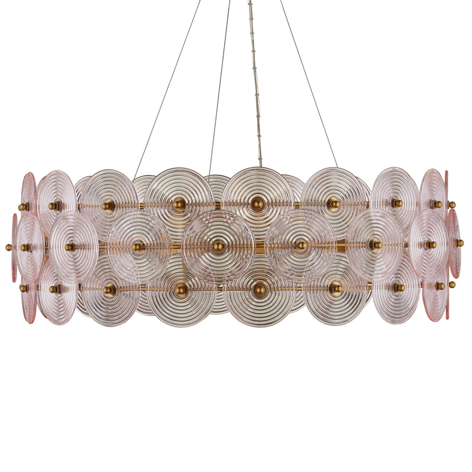 Currey & Co Whirlwind Pink Large Chandelier