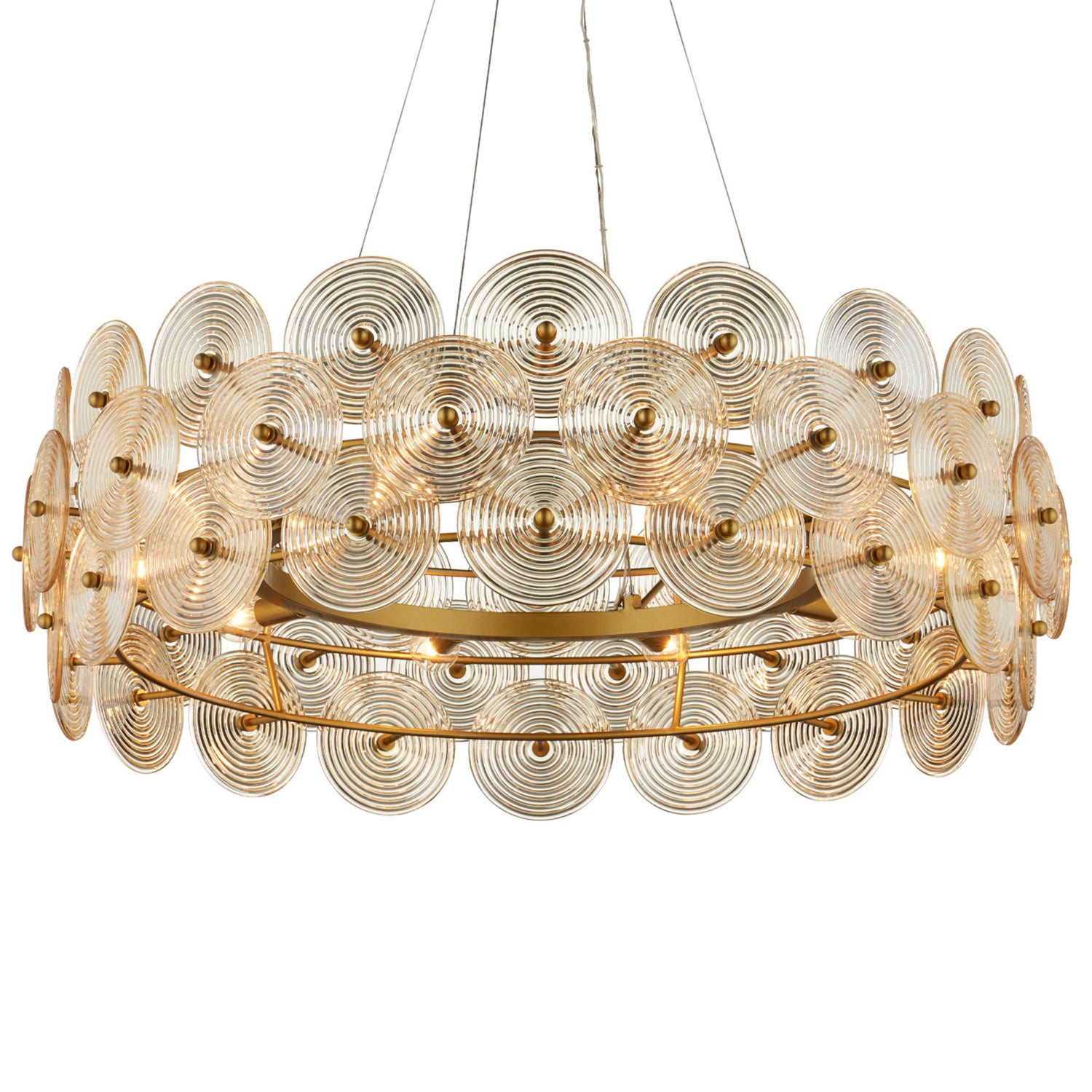 Currey & Co Whirlwind Gold Large Chandelier