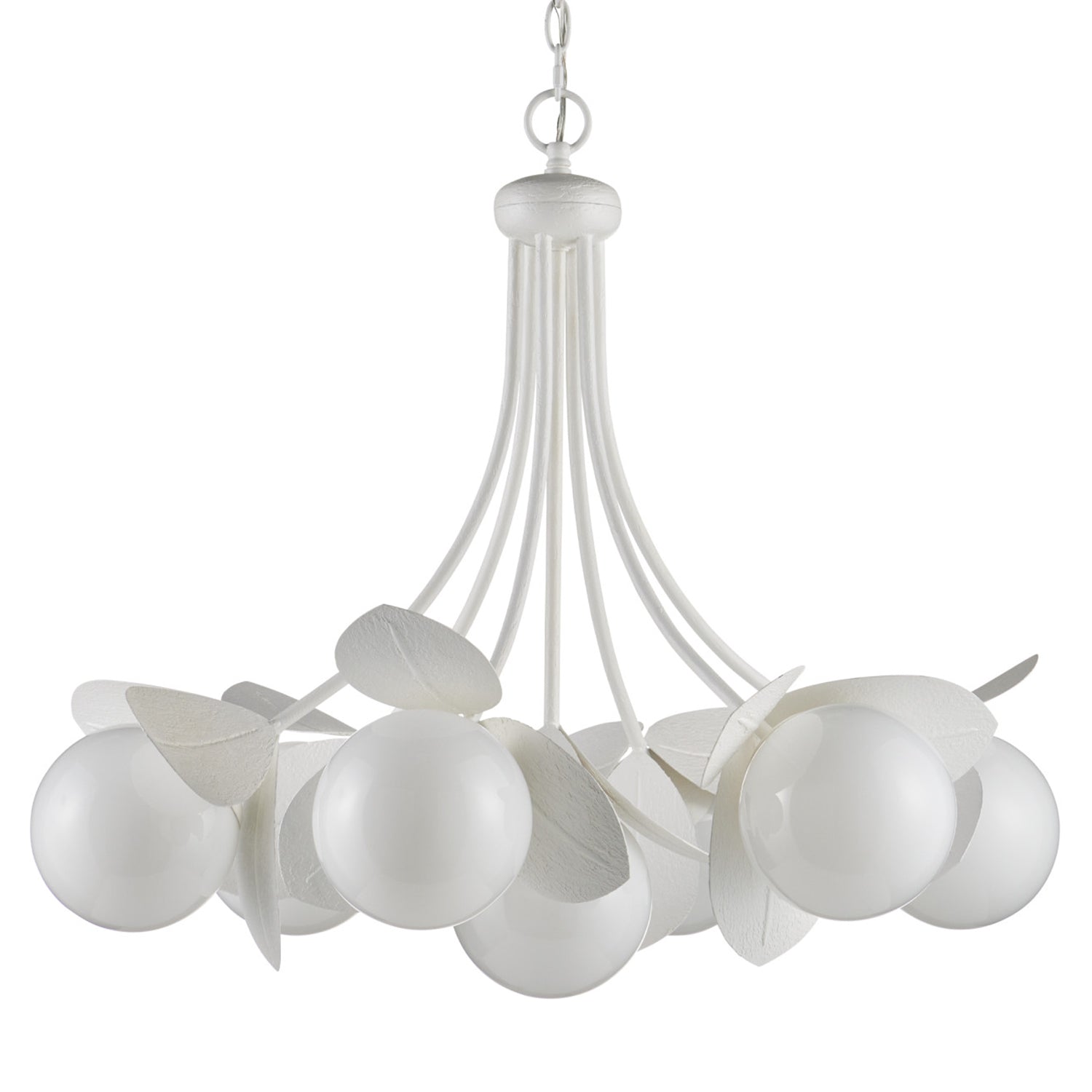 Currey & Co Effloresce White Chandelier