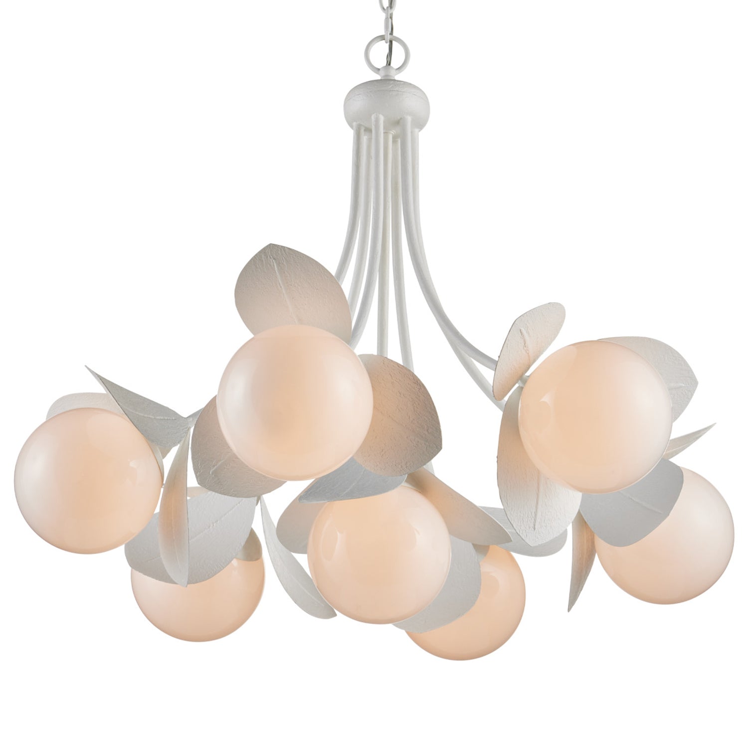 Currey & Co Effloresce White Chandelier