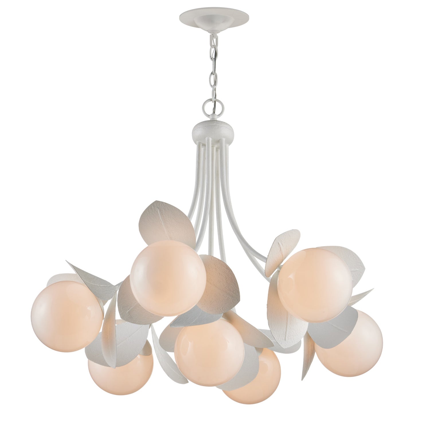 Currey & Co Effloresce White Chandelier