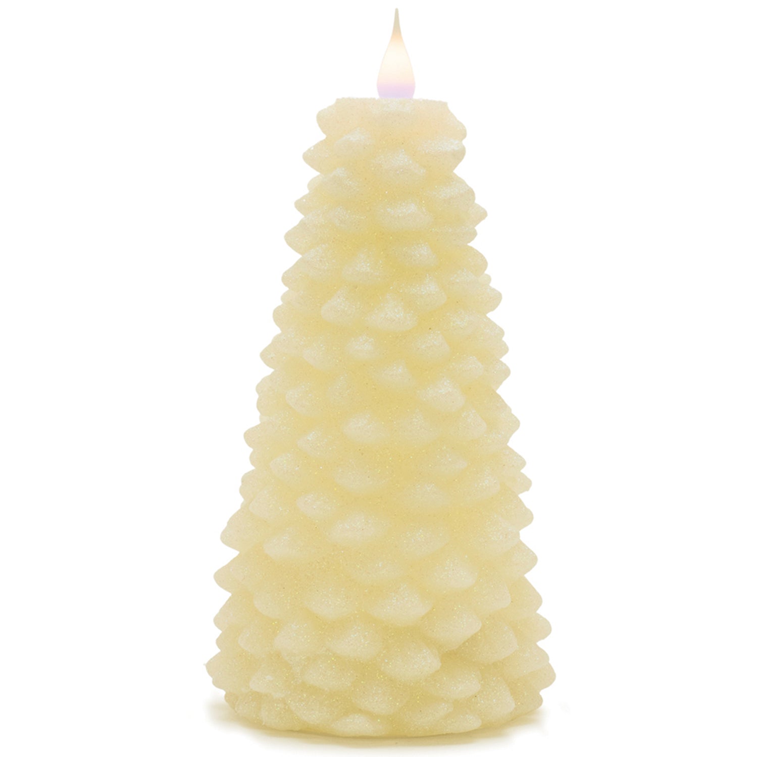 Glittered Pine Tree Candle