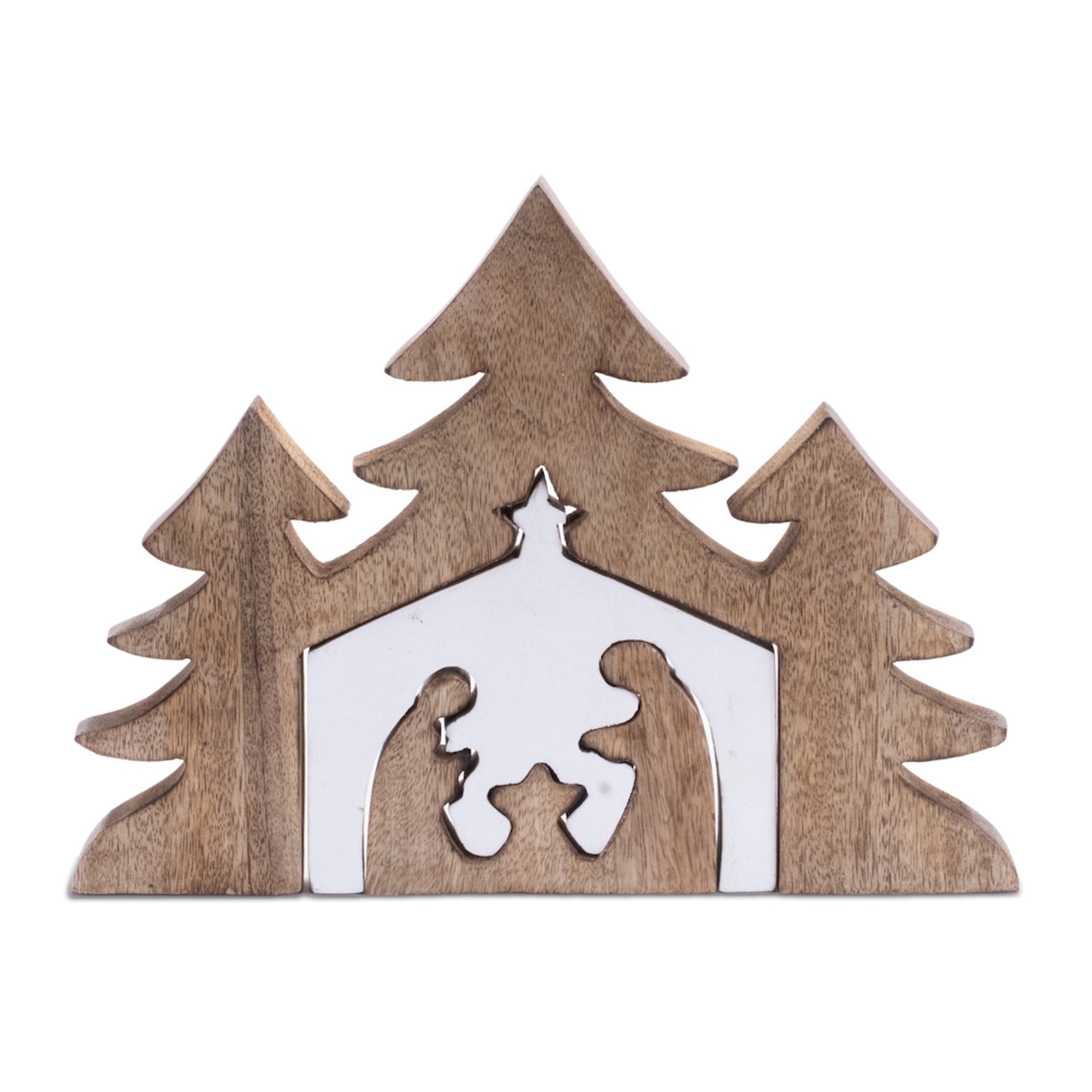 Nesting Wood Nativity Display