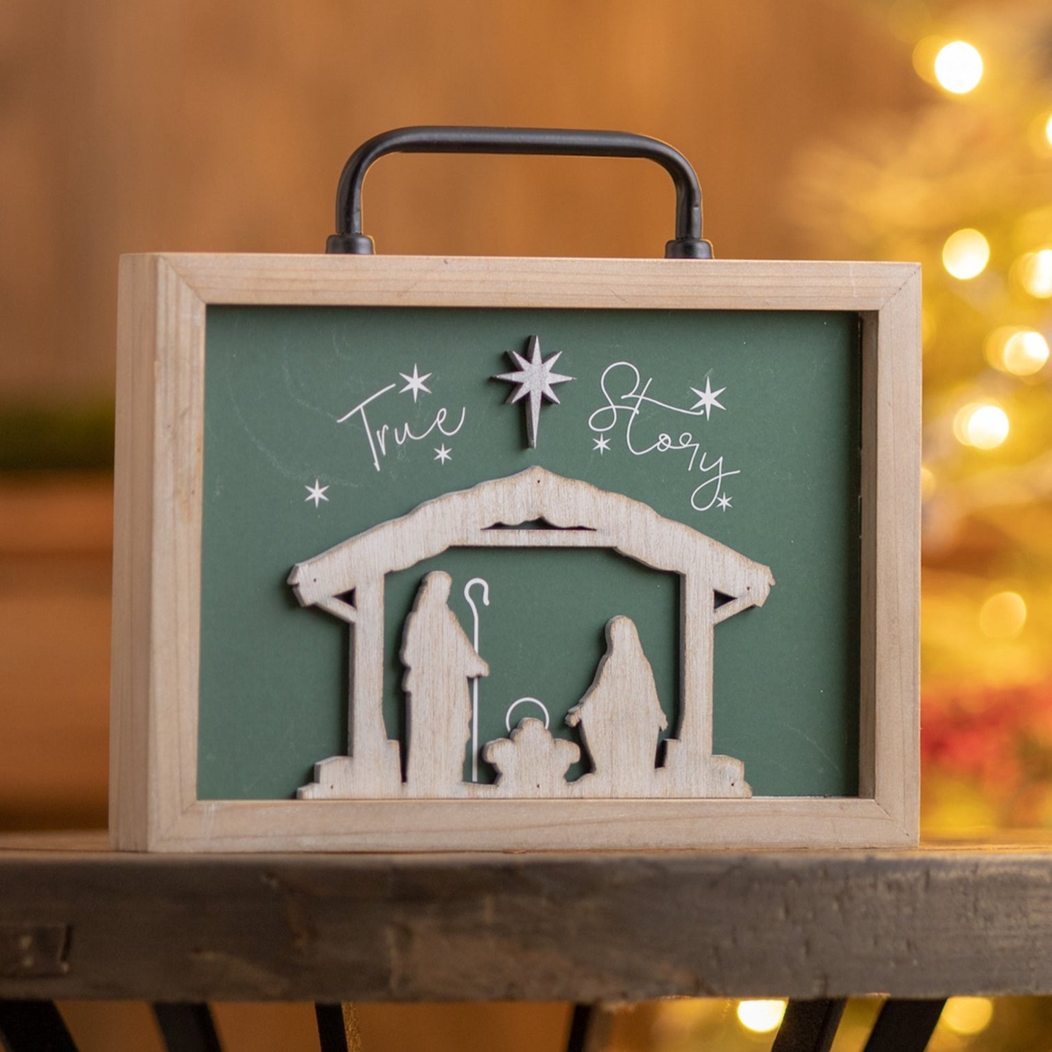 True Story Nativity Plaque