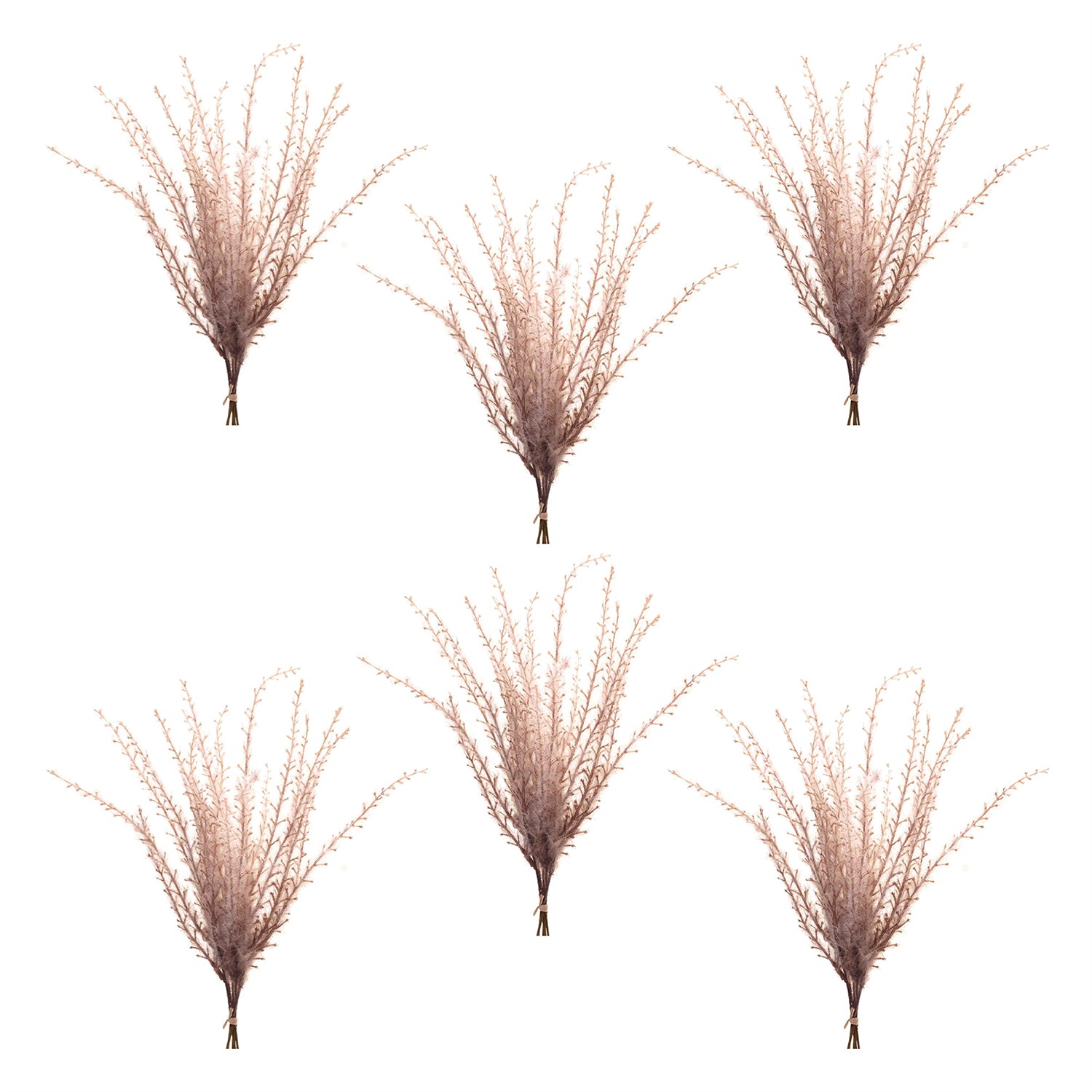 Grass Plume Bundle Faux Plant Stem Set of 6