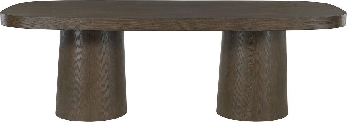 Woodhaven 95.5in Brown Solid Wood And Oak Veneer Dining Table