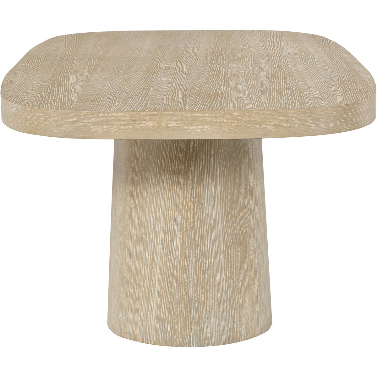 Woodhaven 95.5in Natural Solid Wood And Oak Veneer Dining Table