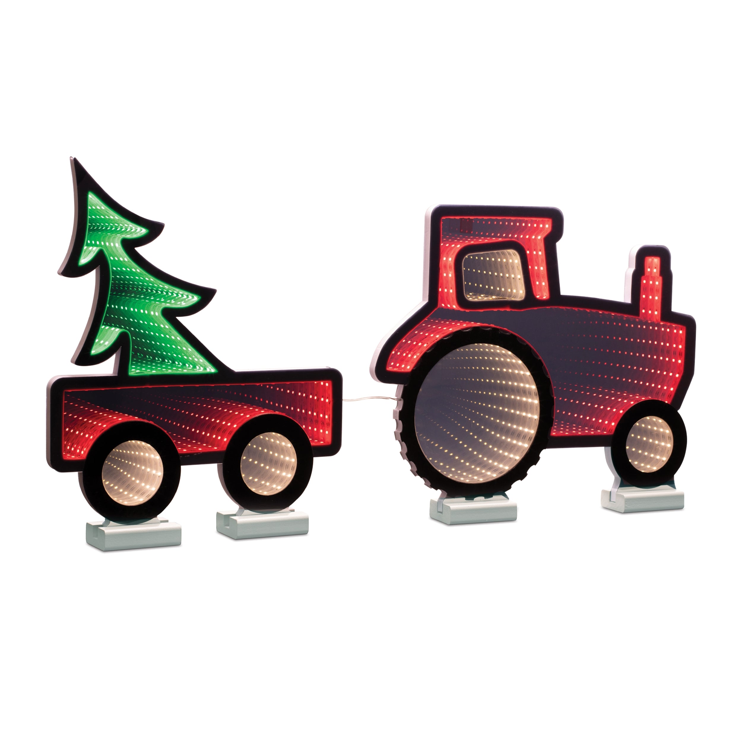 Holiday Tractor and Wagon Ekko Light Display