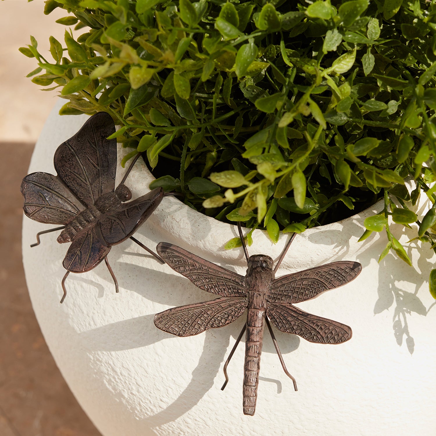 Dragonfly and Butterfly Insect Pot Sitter Set of 12