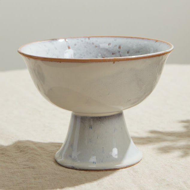 Julian Compote, ivory ceramic footed compote bowl