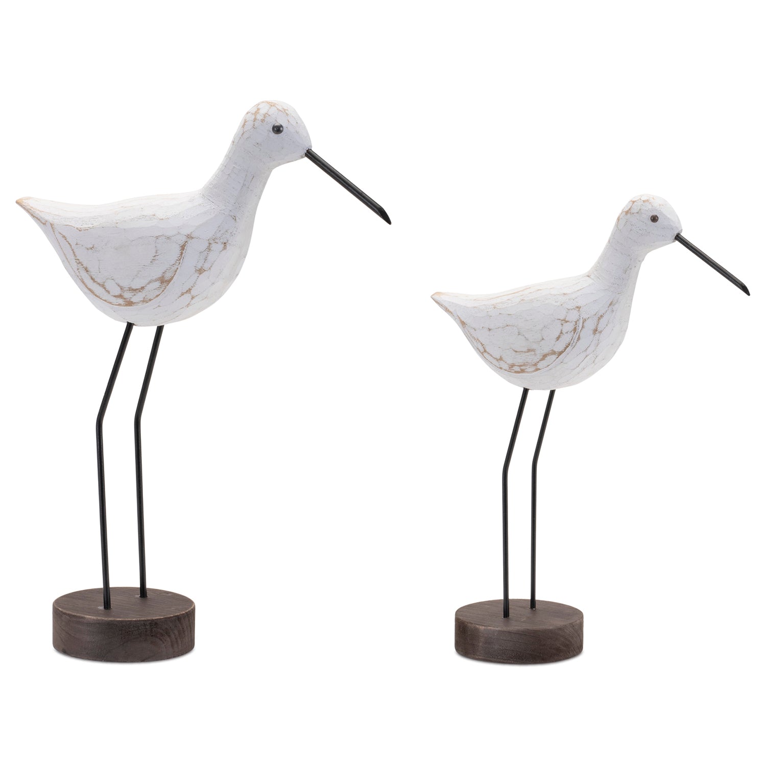 Carved Wood Sea Bird Set of 2