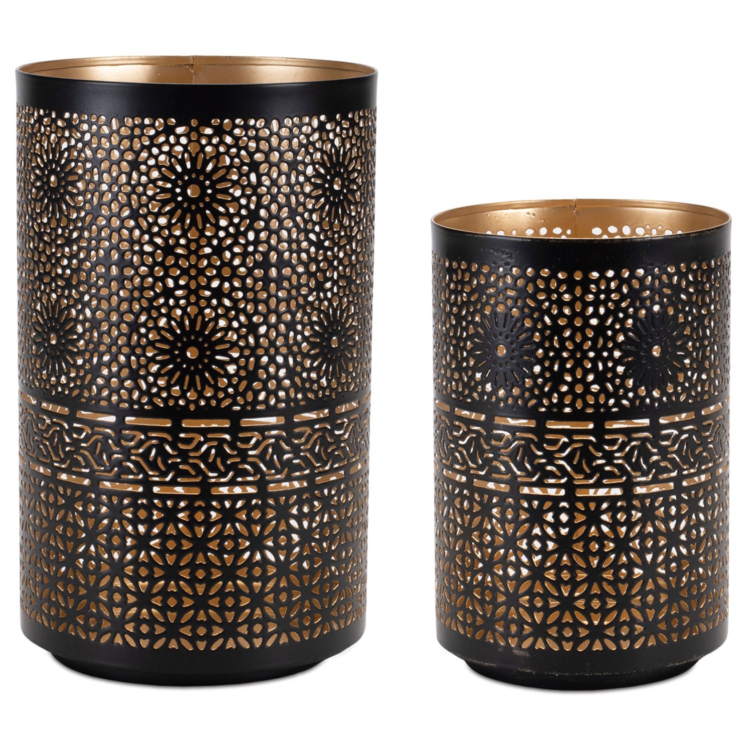 Mandala Punched Candle Holder Set of 2