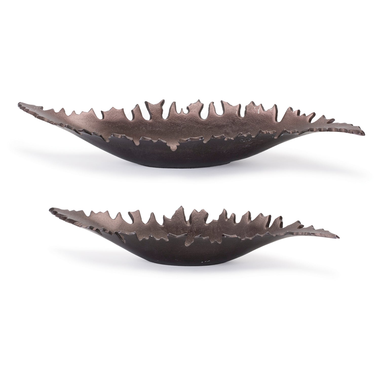 Aluminum Leaf Bowl Set of 2