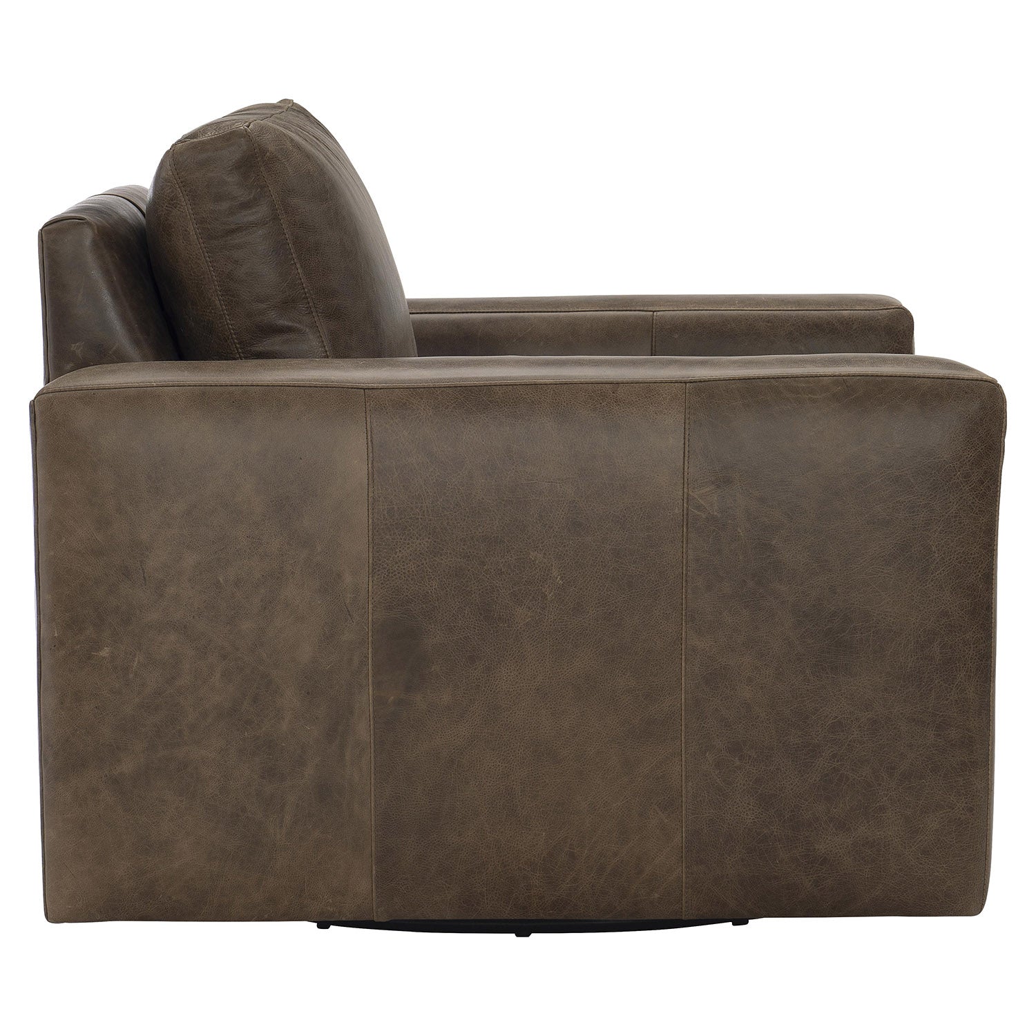 Bernhardt Living Dawkins Leather Swivel Chair