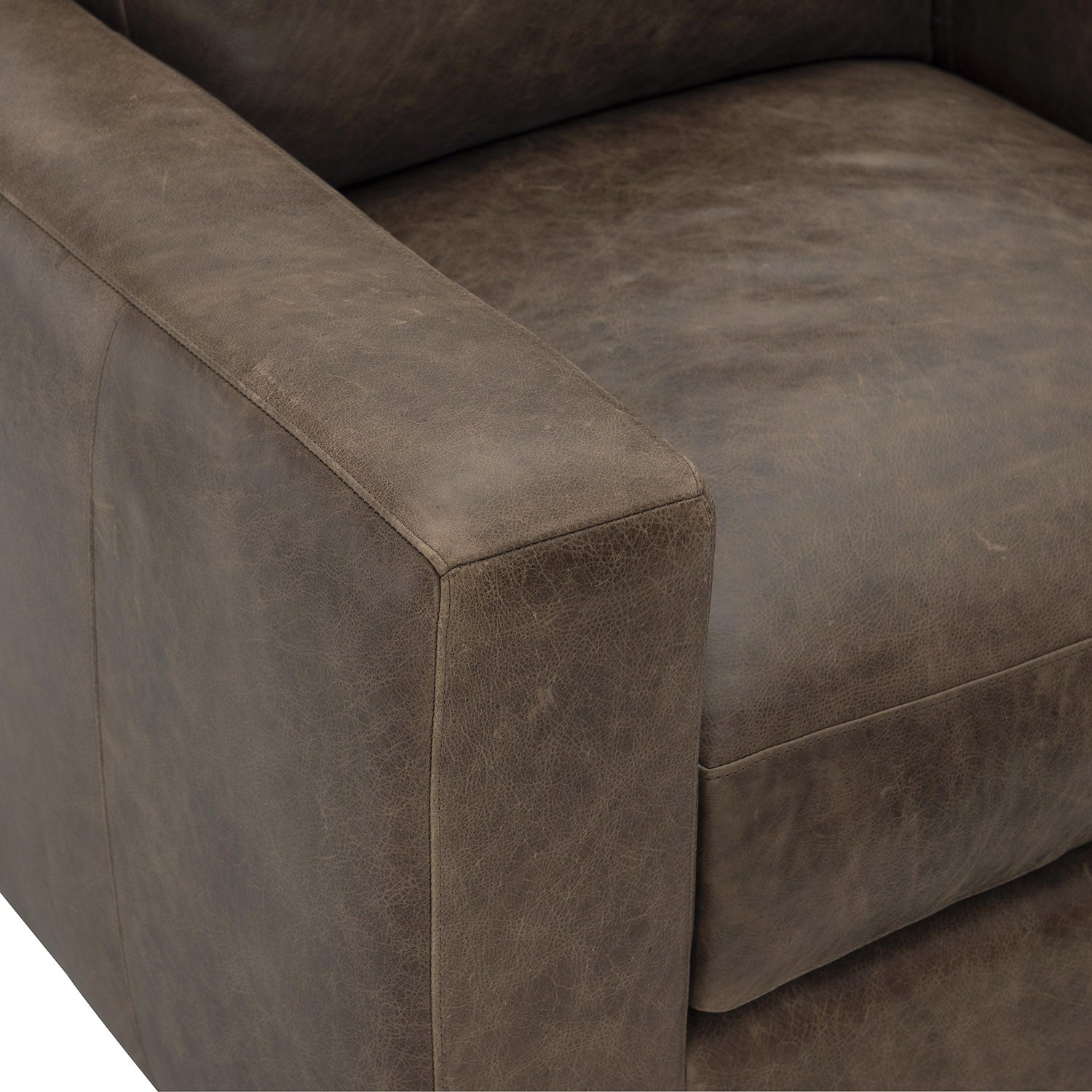 Bernhardt Living Dawkins Leather Swivel Chair