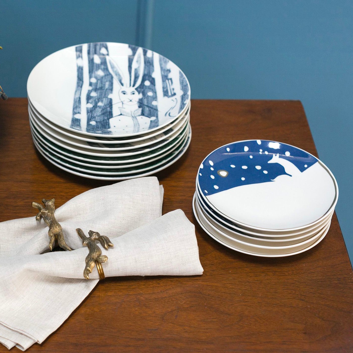 Eric + Eloise Snowy Small Plate Set of 4
