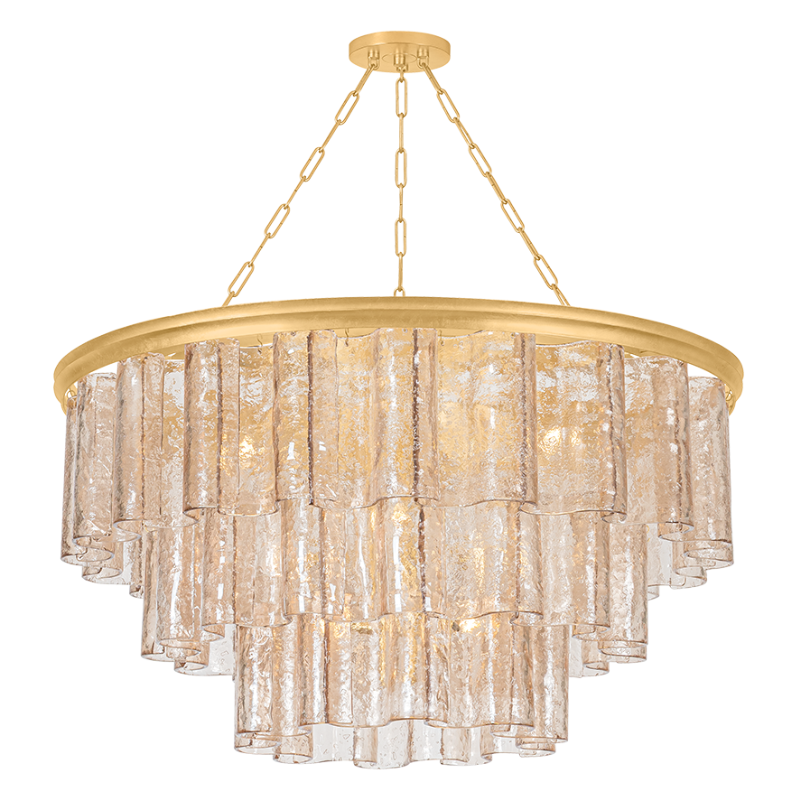 Hudson Valley Lighting Finchville Large Chandelier in Vintage Gold Leaf, primary product view