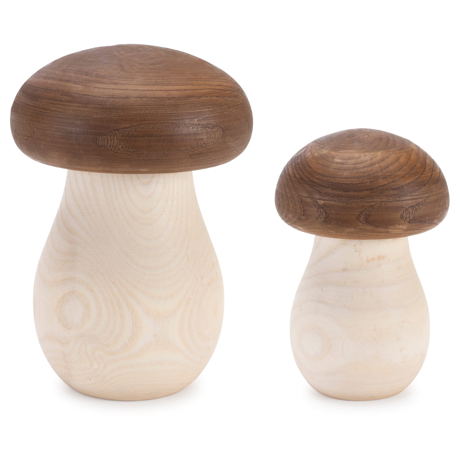 Wood Mushroom Box Decor Set of 2