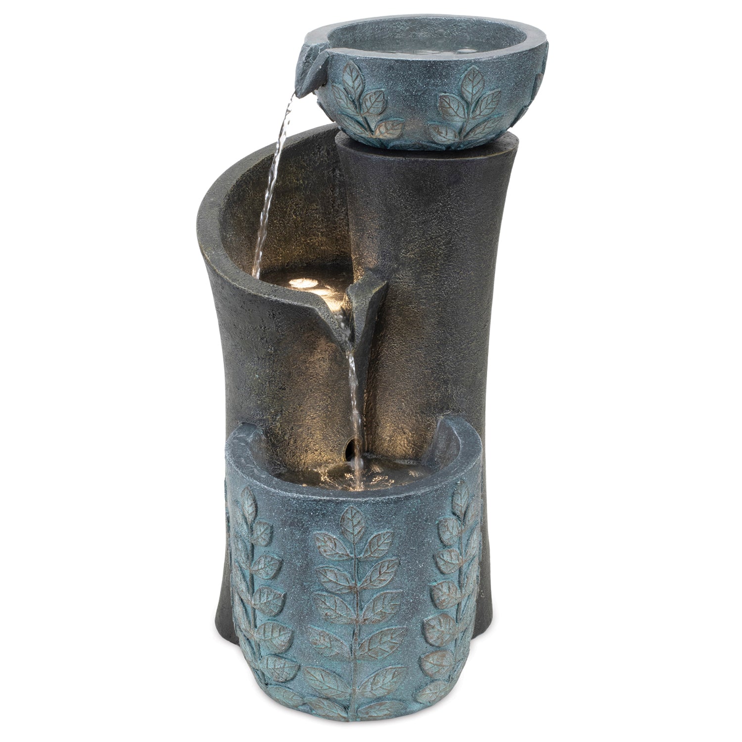 Cascading Leaf Bowl Fountain