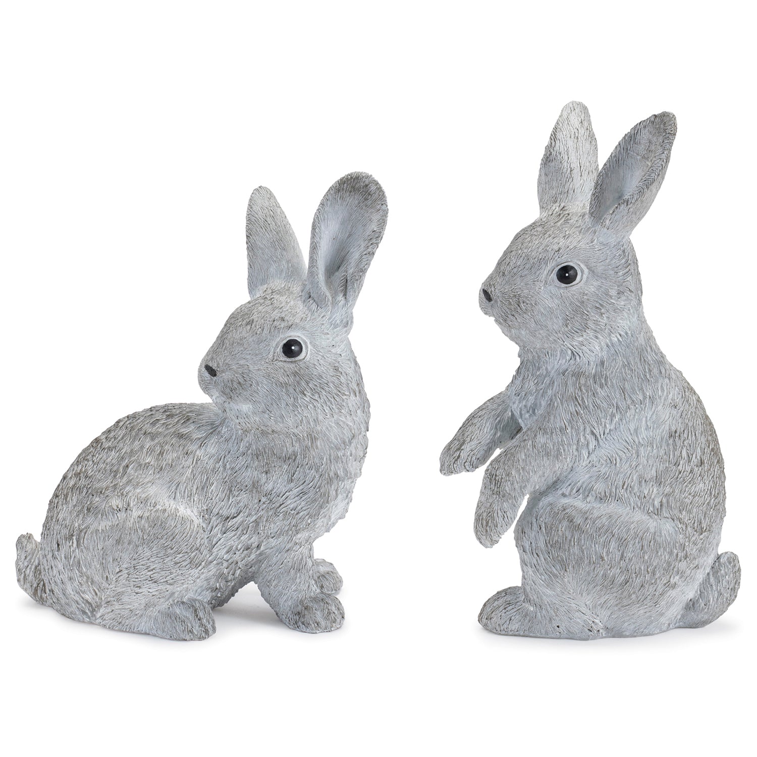 Stone Garden Bunny Figurine Set of 2