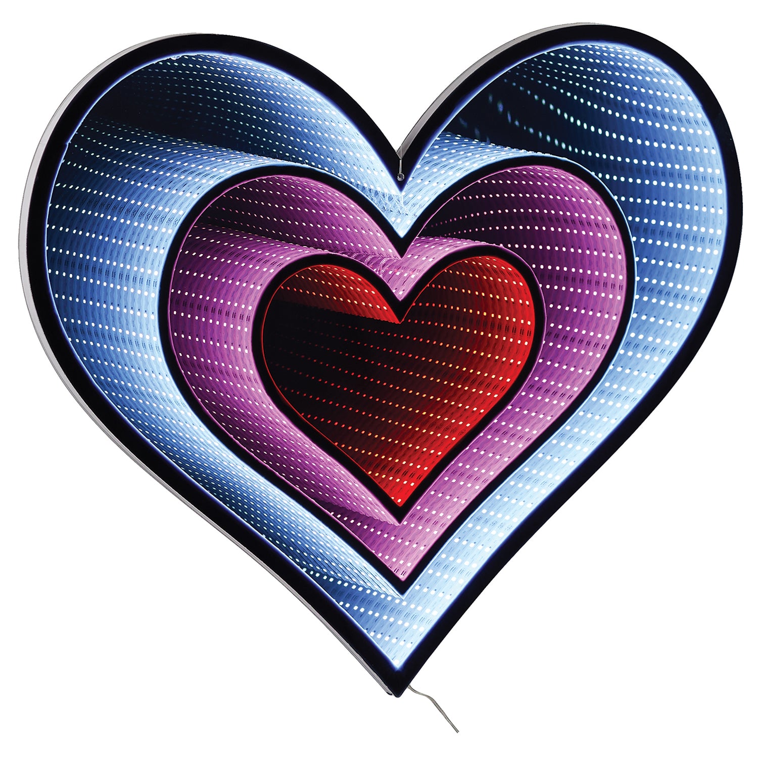 Hanging Triple Heart Ekko Light Display