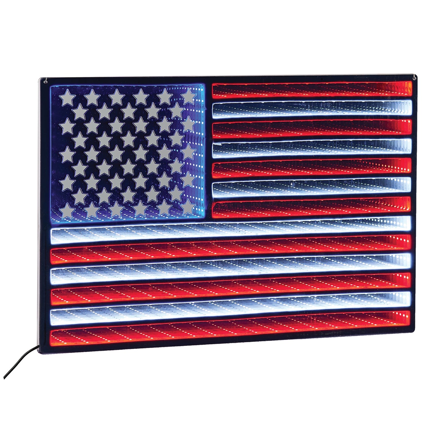 Hanging American Flag Ekko Light Display