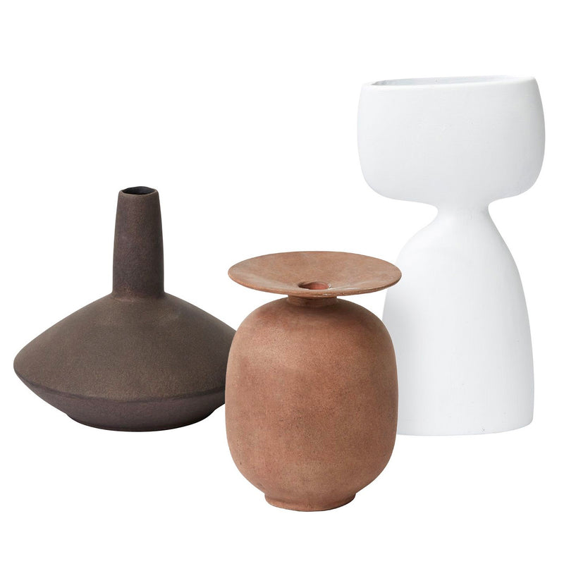 Nadir White Vase Set of 2
