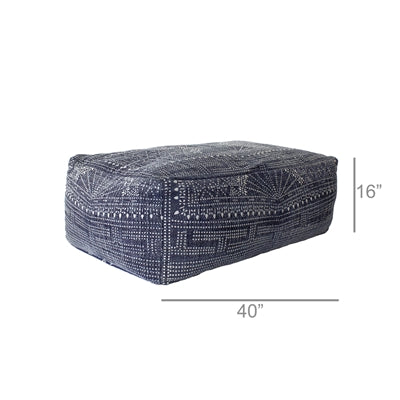 Indigo Batik Pouf