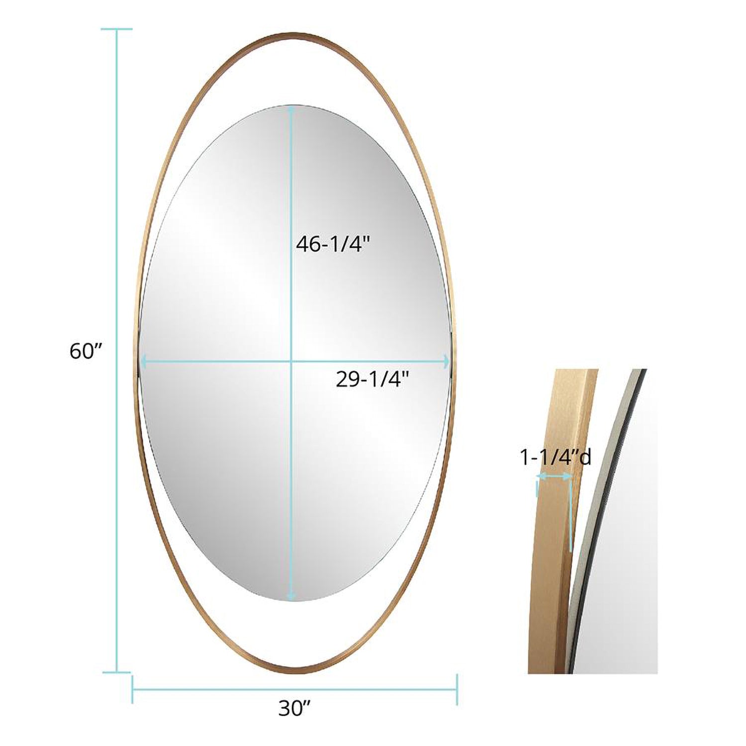 Nouvel Elliptical Wall Mirror