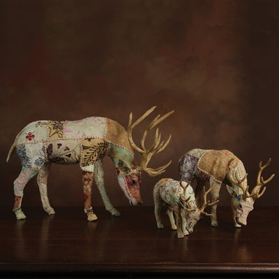 Bavarian Forest Stag Grazing Sculpture