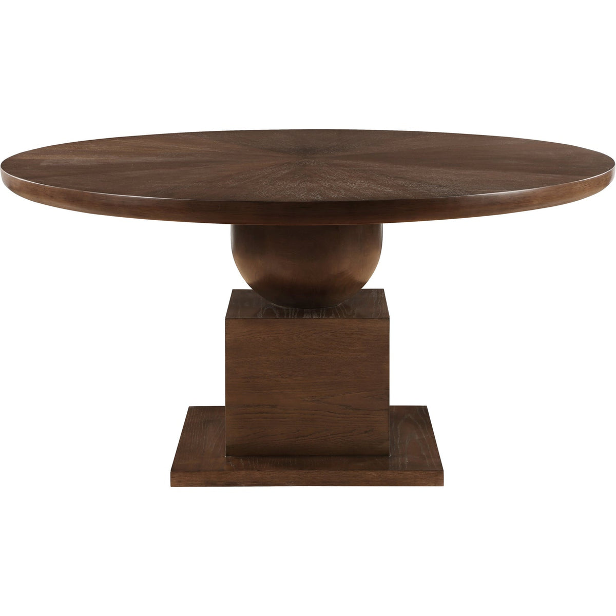 Rishal 60in Brown Solid Wood And Oak Veneer Dining Table