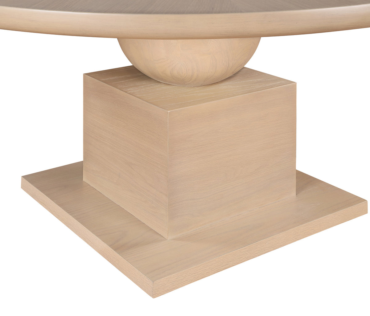 Rishal 60in Natural Solid Wood And Oak Veneer Dining Table