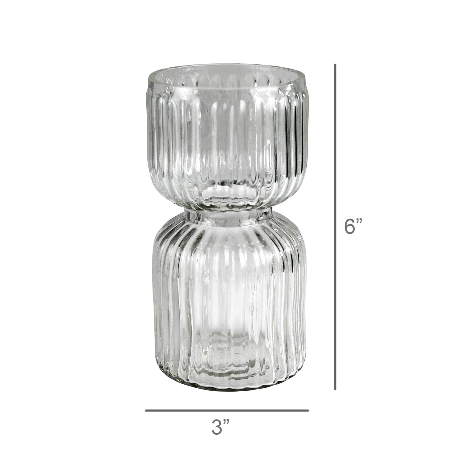 Ribbed Bulb Vase