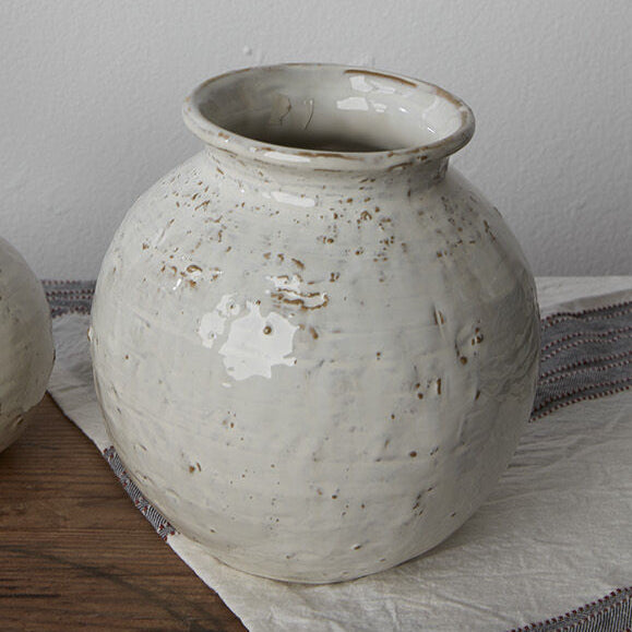 Page Vase, a off white ceramic home decor accent