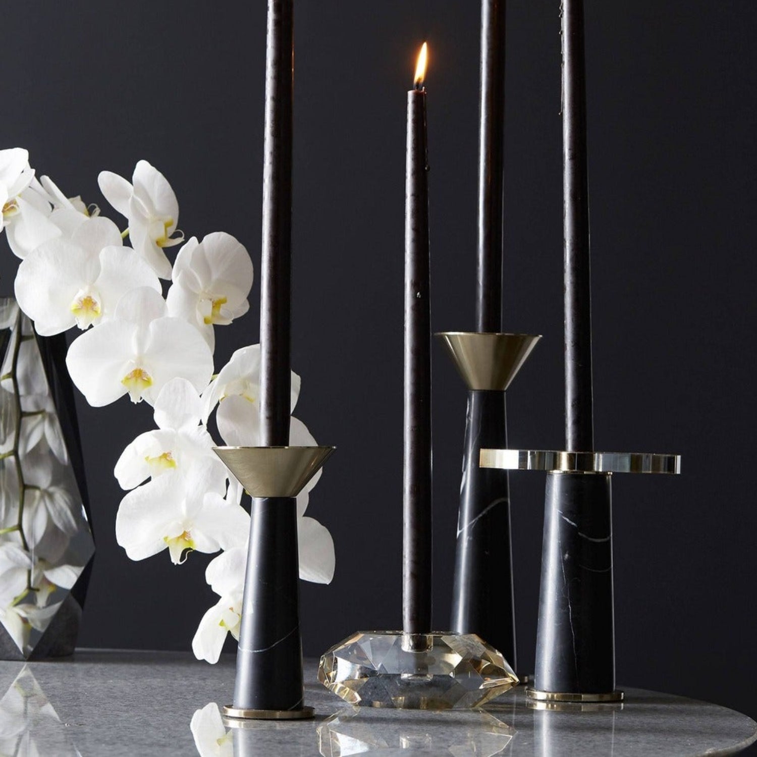 Arteriors Violet Candle Holder Set of 3
