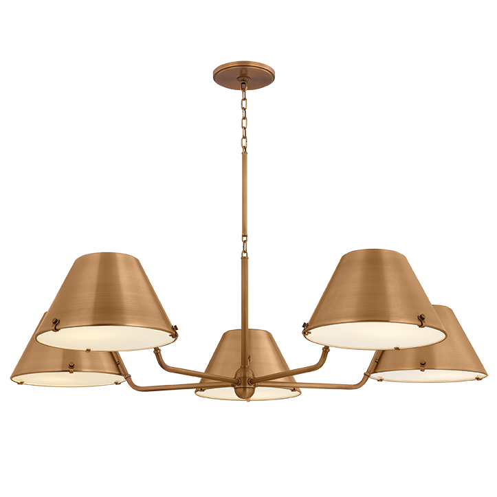 Hudson Valley Lighting Tannersville Large Chandelier in Patina Brass, primary product view