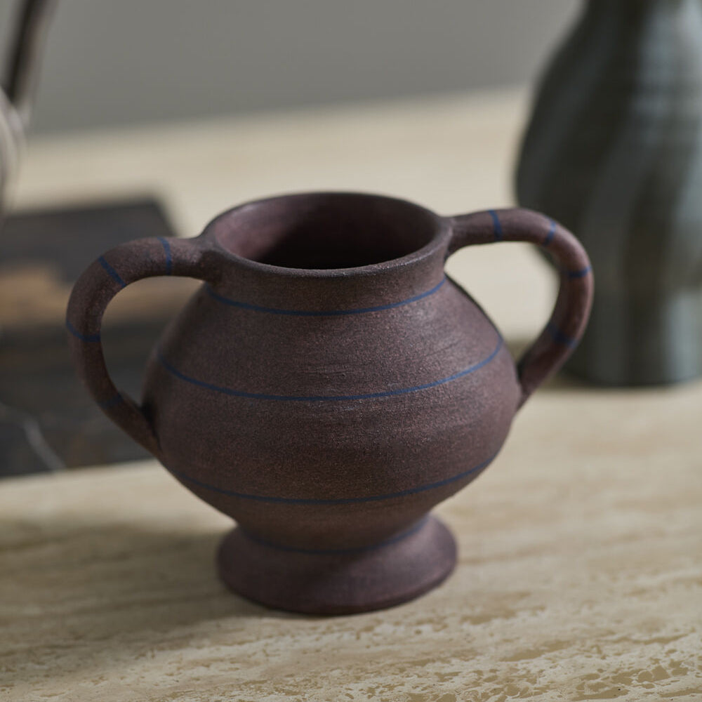Rhysa Vase detail of its turquoise finish