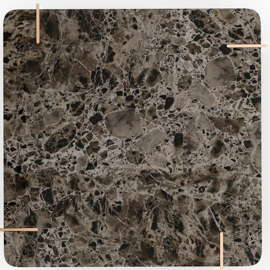 Caracole Altura Square Stone Top Cocktail Table