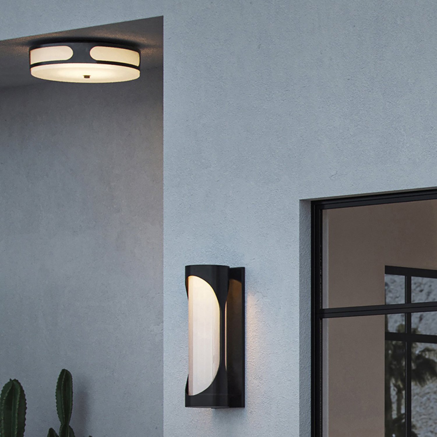 Currey & Co Swale Outdoor Flush Mount