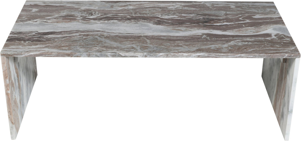 Vernazza Brown Genuine Marble Coffee Table