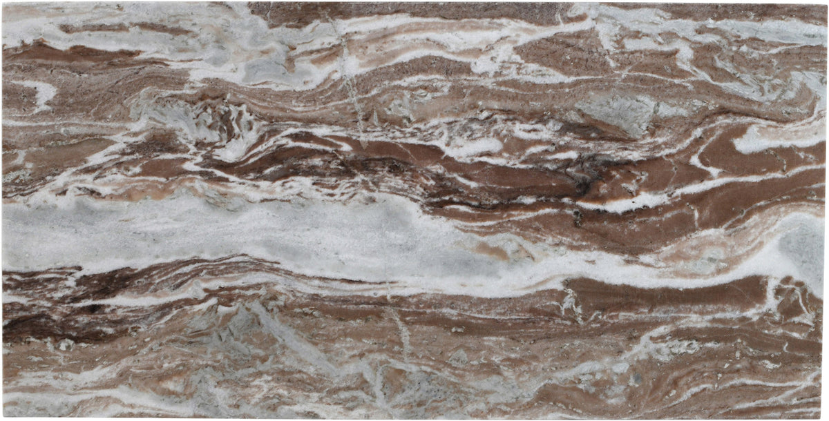 Vernazza Brown Genuine Marble Coffee Table
