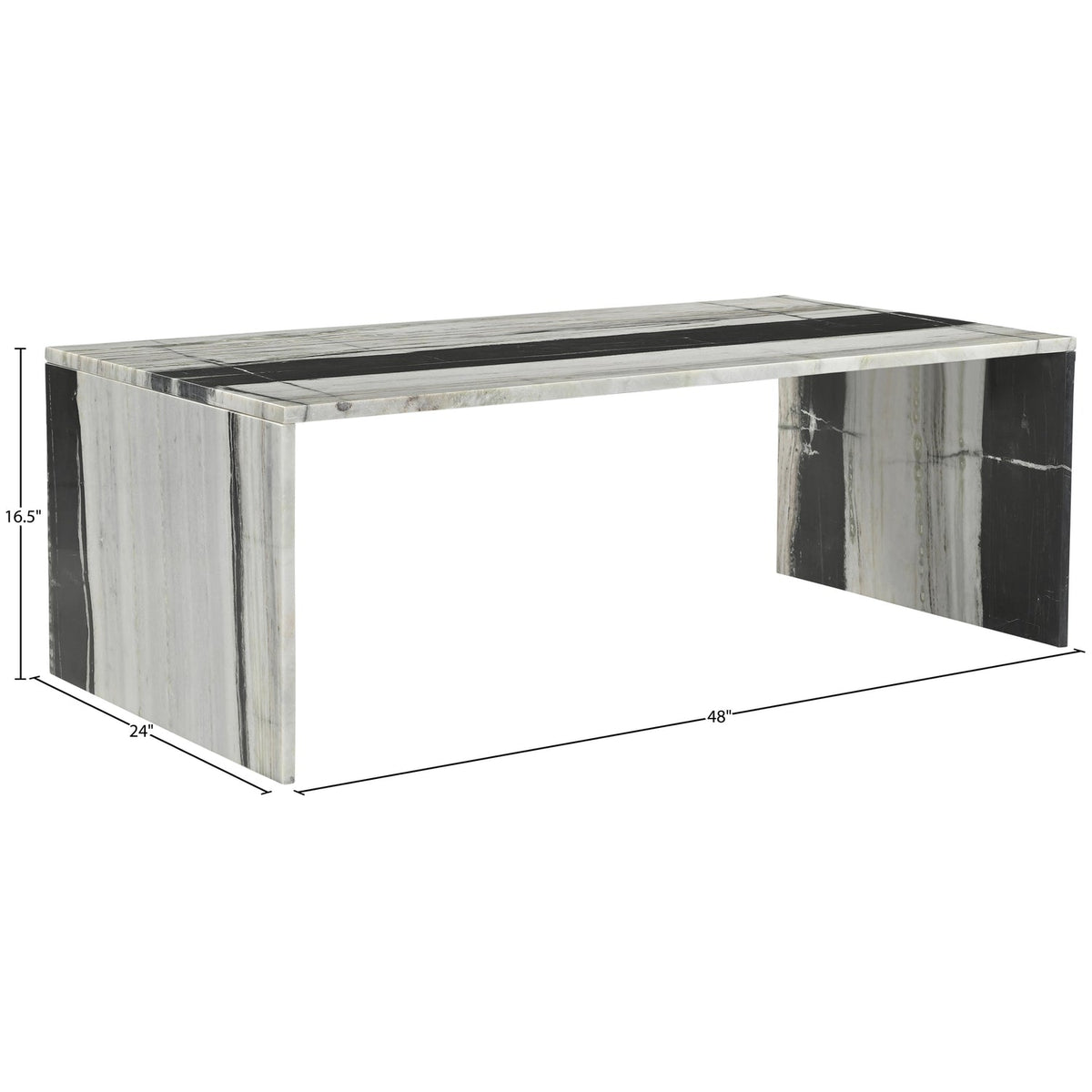 Vernazza Panda Genuine Marble Coffee Table