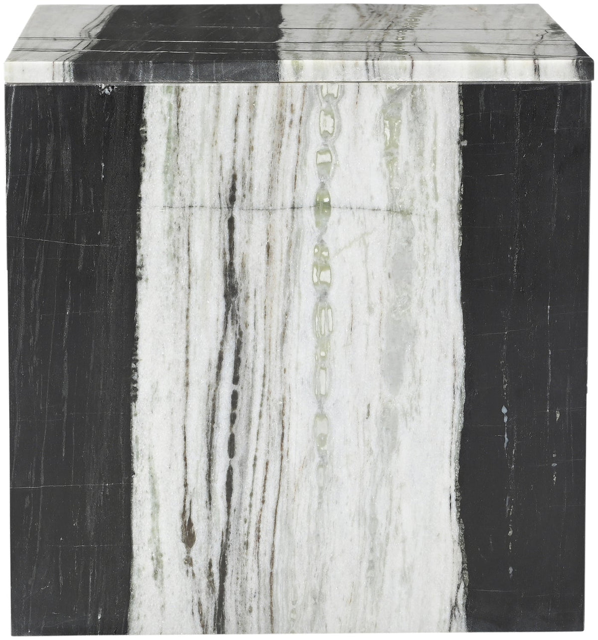 Vernazza Panda Genuine Marble End Side Table Set of 2