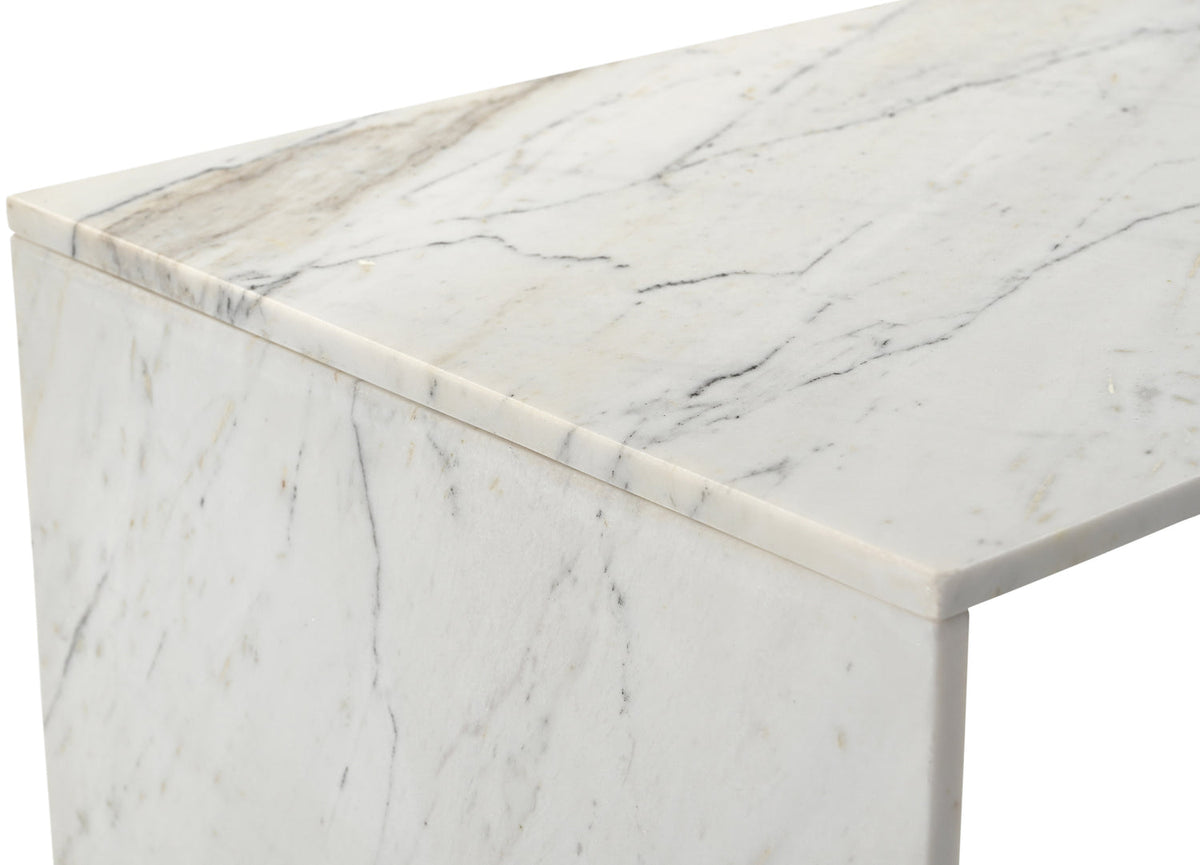 Vernazza White Genuine Marble Coffee Table