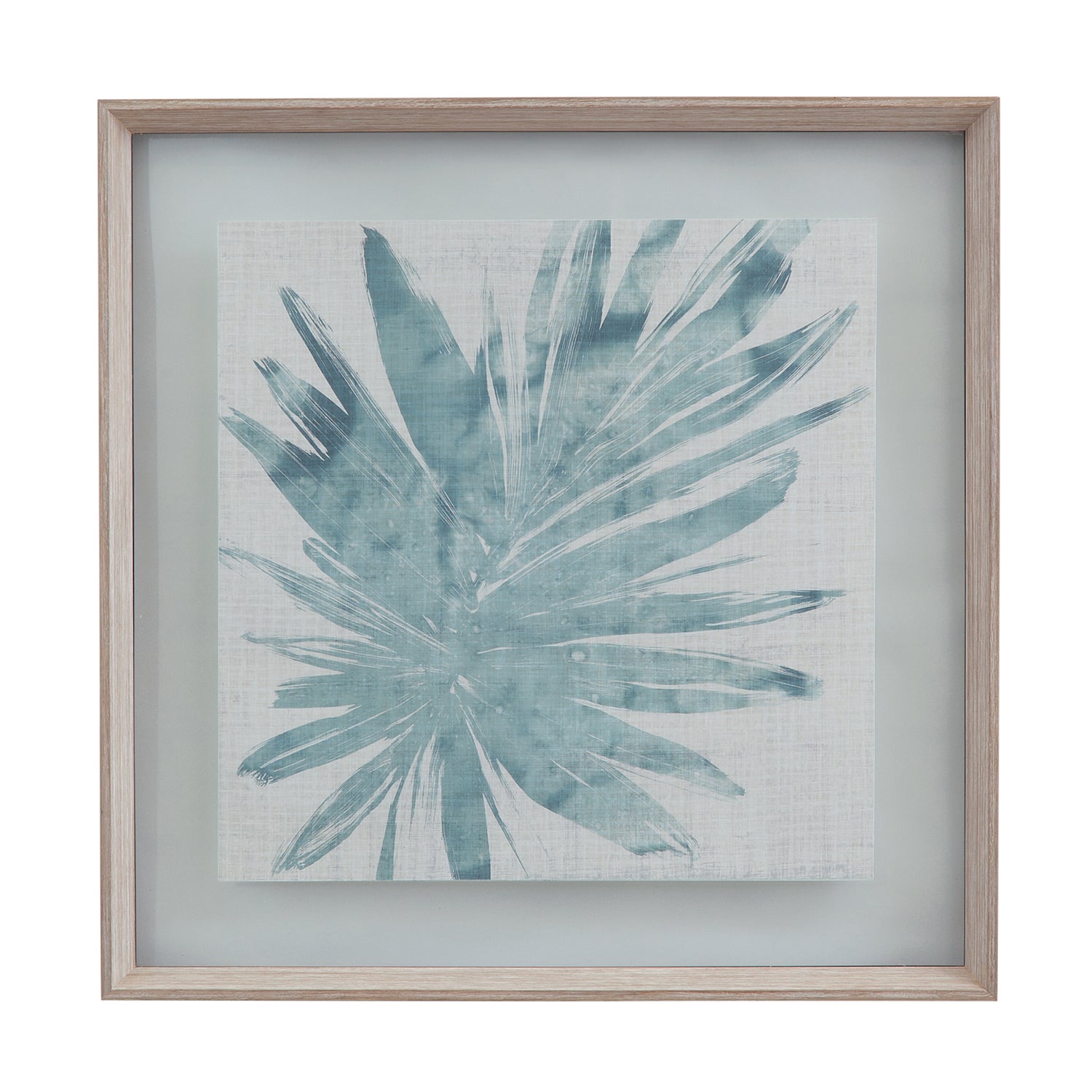 Bassett Mirror Burlap Ocean Palm III Framed Print