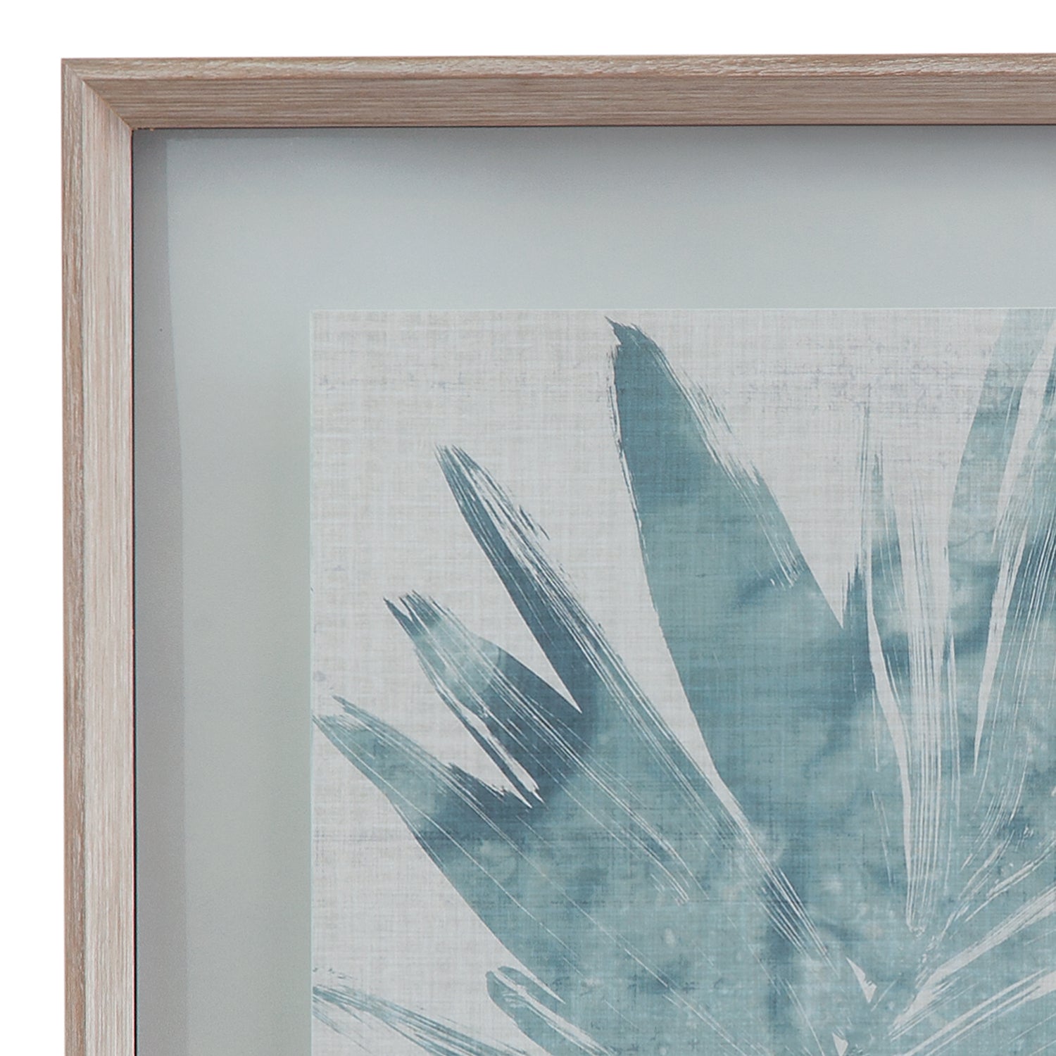 Bassett Mirror Burlap Ocean Palm III Framed Print