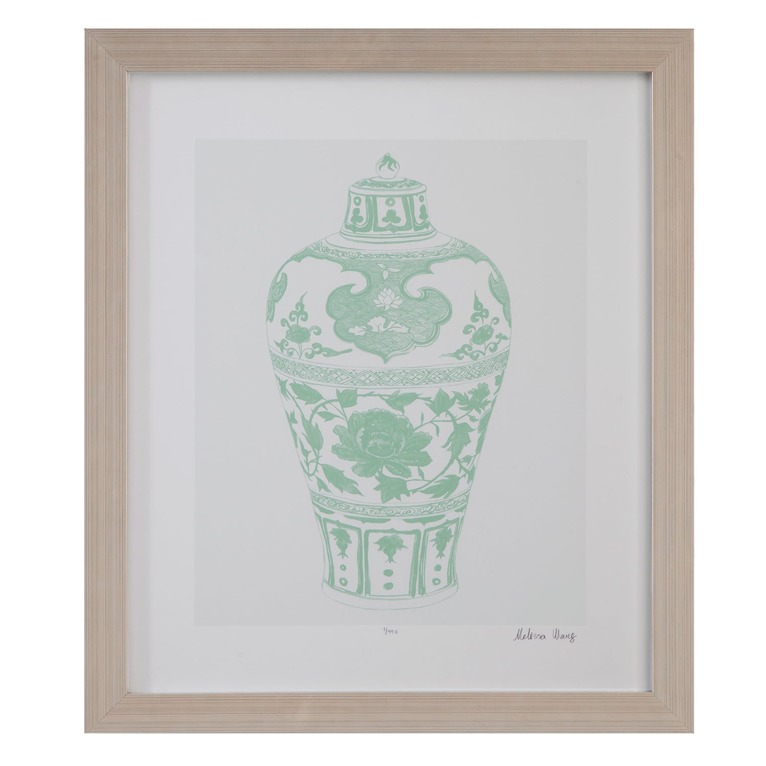 Bassett Mirror Mint Vases I Framed Print