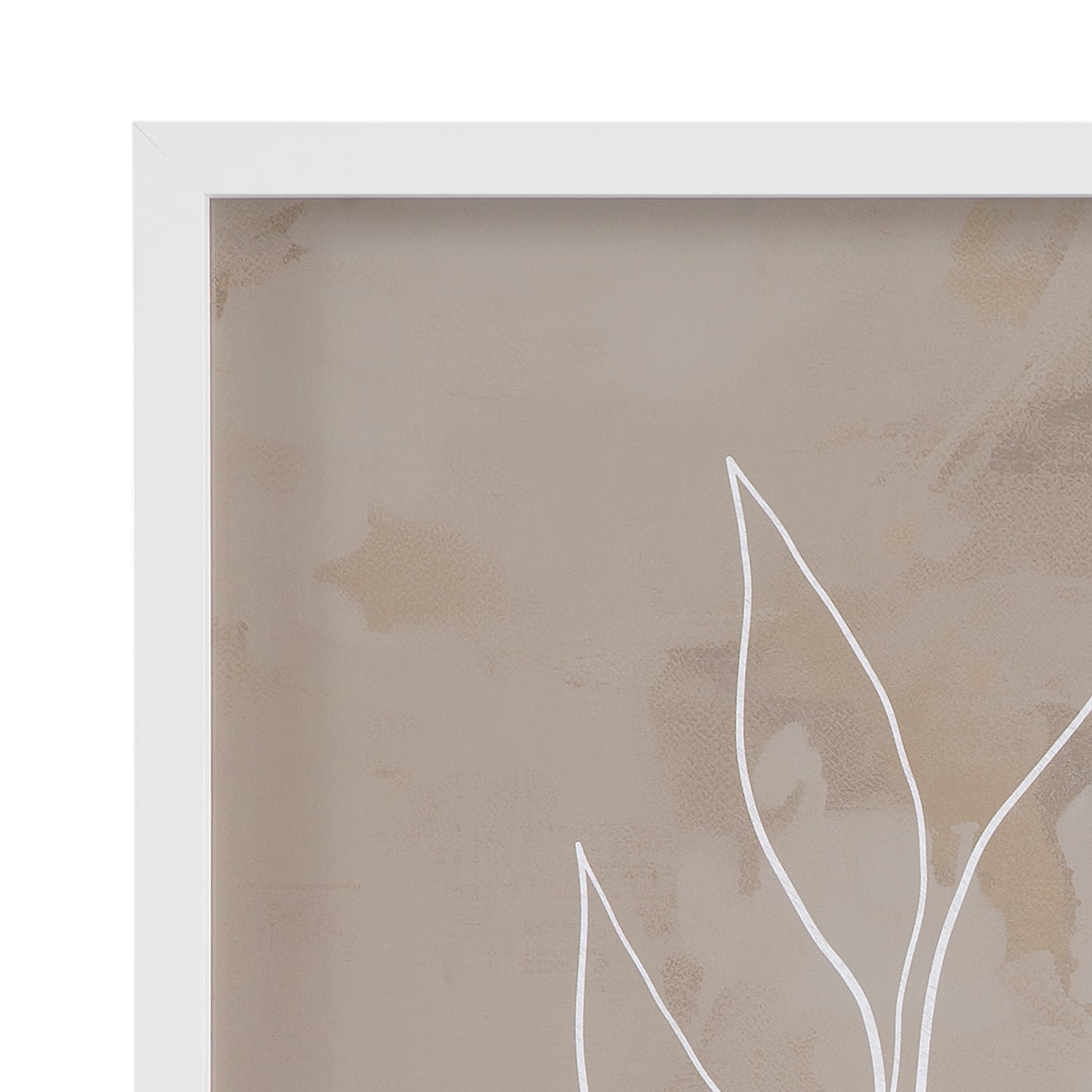 Bassett Mirror Leaf Line Art II Framed Print